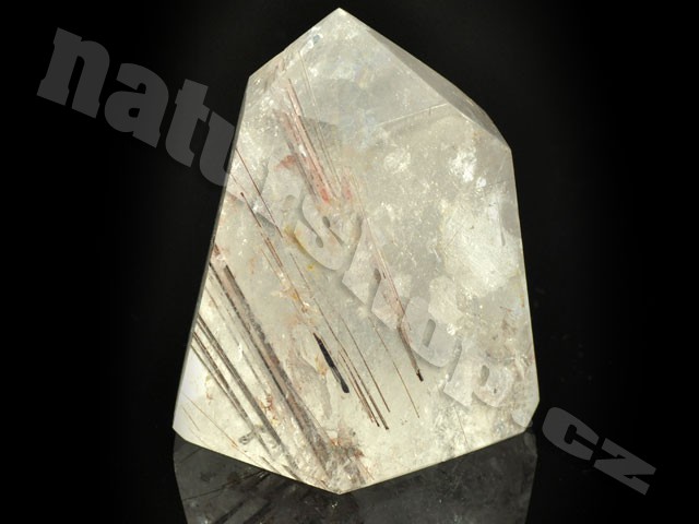 quartz crystal with tourmaline